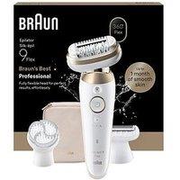 Braun Silk-Epil 9 Flex, Wet & Dry Epilator, Lasting Smooth Skin, 9-060 3D, Gold