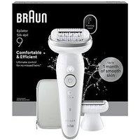 Braun Silk-Epil 9, Wet & Dry Epilator, Lasting Smooth Skin, 9-030, Silver
