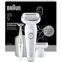 Braun Silk-Epil 9, Wet & Dry Epilator, Lasting Smooth Skin, 9-241, Silver