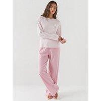 Tommy Hilfiger Long Sleeve Jersey Pyjama Set - Pink