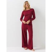 Tommy Hilfiger Essential Pointelle Pyjama Set And Scrunchie Gift Box - Red