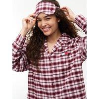 Tommy Hilfiger Heritage Flannel Pyjama Set And Eye Mask Gift Box - Pink