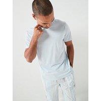 Calvin Klein Script Short Sleeve Crew Neck T-Shirt - Blue
