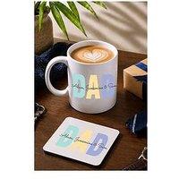 Love Abode Personalised Dad Mug & Coaster Set