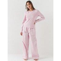 Calvin Klein Long Sleeve Pant Set - Purple