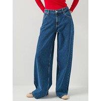 Tommy Jeans Women'S Low Rise Loose Striped Jeans - Blue