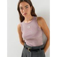 Calvin Klein Jeans Jeans Woven Label Washed Tank - Pink
