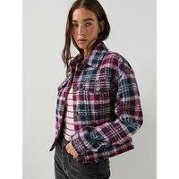 Tommy Jeans Wool Blend Trucker Jacket Check