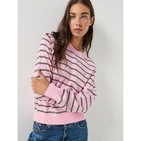Tommy Jeans Women'S Essential Striped Crew Neck Sweater - Pink