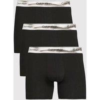 Calvin Klein 3 Pack Boxer Brief (Metallic Waistband) - Black