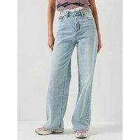 Tommy Jeans Women'S Claire High Rise Wide Leg Jeans - Light Blue