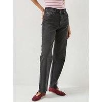 Tommy Jeans Women'S High Rise Straight Leg Jeans - Black
