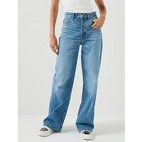 Tommy Jeans Women'S High Rise Wide Leg Jeans - Light Blue