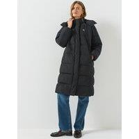 Calvin Klein Jeans Womens Longline Padded Matte Puffer Jacket - Black