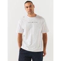 Tommy Hilfiger Linear Logo Loungewear Short Sleeve T-Shirt - Grey