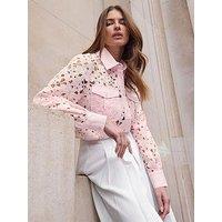 Star By Julien Macdonald Button Through Lace Blouse