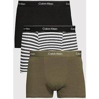 Calvin Klein 3 Pack Relaxed Fit Trunks - Assorted