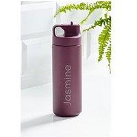Love Abode Personalised Straw Personalised Insulated Water Bottle: Stainless Steel Flask With Straw, 500Ml