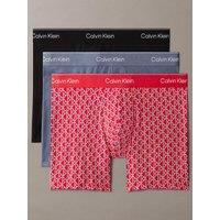 Calvin Klein Mens 3 Pack Stretch Cotton Logo Waistband Boxer Briefs - Assorted