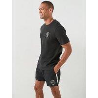 Calvin Klein Waffle Short Sleeve Crew Neck T-Shirt - Black
