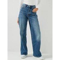 Tommy Jeans Women'S Claire High Rise Wide Leg Jeans - Blue