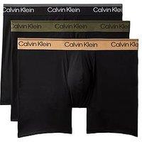 Calvin Klein Men'S 3 Pack Cotton Stretch Boxer Briefs - Black