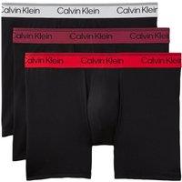 Calvin Klein Mens 3 Pack Microfibre Stretch Boxer Briefs - Black