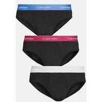 Calvin Klein 3 Pack Hip Briefs - Black