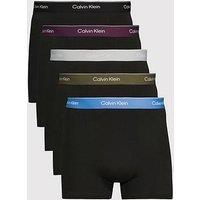 Calvin Klein 5 Pack Relaxed Fit Trunks - Black