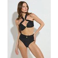 Star By Julien Macdonald Metallic Bikini Top
