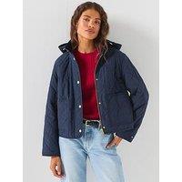 Tommy Hilfiger Quilted Hood Jacket - Blue