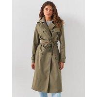 Tommy Hilfiger Cotton Monogram Trench - Green