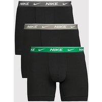 Nike Essential Cotton Stretch 3 Pack Boxer Brief - Black