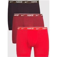 Nike Mens Essential Cotton Stretch Longer Leg 3 Pack Boxer Briefs - Assorted