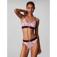 Calvin Klein Graphic Monogram High-Rise Briefs - Pink