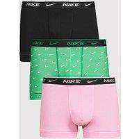 Nike Essential Cotton Stretch 3 Pack Trunks - Assorted