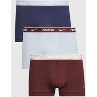 Nike Essential Cotton Stretch 3 Pack Trunks - Assorted
