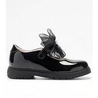 Lelli Kelly Tyla Scarpa Patent Mary Jane Shoes With Oversized Tulle Bow - Black