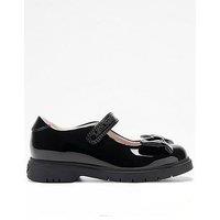 Lelli Kelly Large Bow Embellished School Shoes - Black