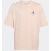 Adidas Originals Junior Girls Bubble Tea Graphic Tee - Pale - Pink
