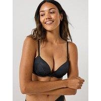 Calvin Klein Perfectly Fit Lace Push Up Plunge - Black