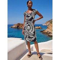 Roman Petite Printed Frill Shift Dress