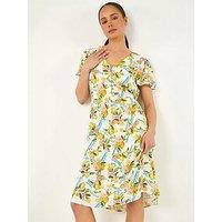 Roman Petite Lemon Print Pocket Dress