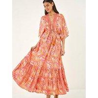 Roman Floral Boho Maxi Dress