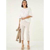 Roman Stripe Rolled Cuff Trouser