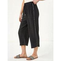 Roman Petite Cropped Side Trim Trouser