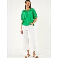 Roman Tie Front Raglan Sleeve Top