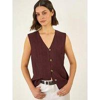 Roman Crinkle Button Front Blouse