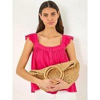 Roman Textured Frill Sleeve Cami Top