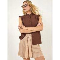 Roman Frill Sleeve Blouse
